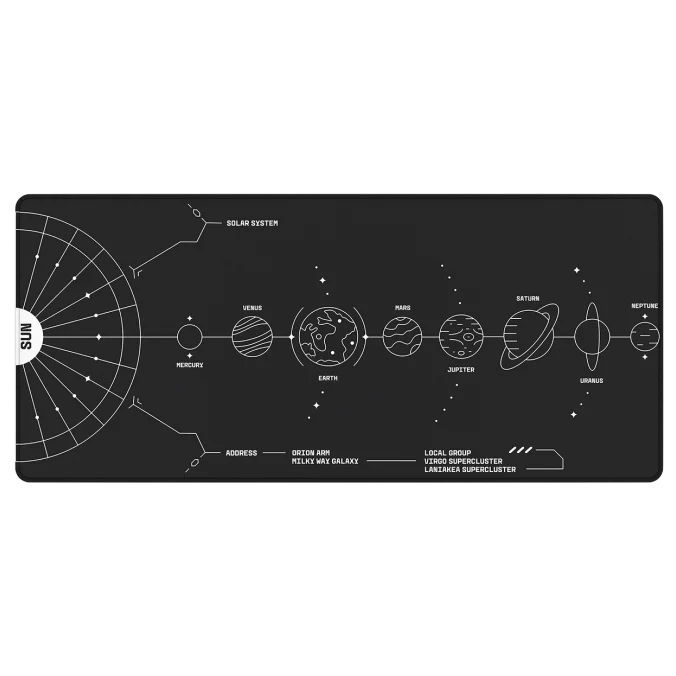Terra Nova Black Mousepad XL